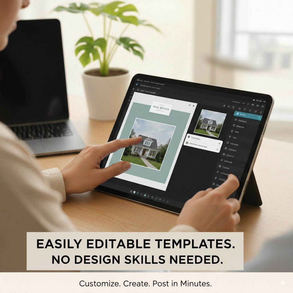 Ready-to-Post Real Estate Instagram Templates | Editable (30 Posts)