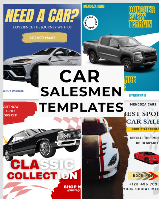 30 Editable Car Dealer Templates - Social Media Posts & Ads for Salesmen